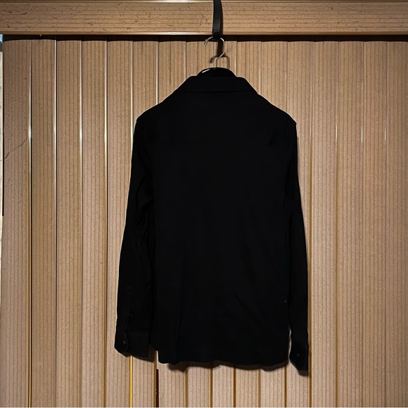 COS Jersey Knit Button Up Shirt in Men’s Size Regular XS 100% Cotton Black - Picture 3 of 3